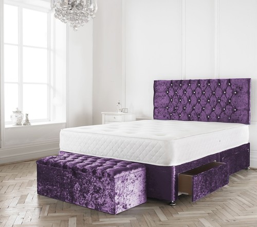 Lilac crushed velvet - lilac, divan