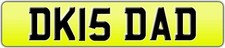 DK INITIALS DAD NUMBER PLATE