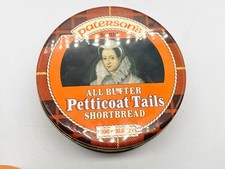 VINTAGE PATERSONS SCOTTISH ALL BUTTER PETTICOAT TAILS SHORTBREAD METAL SWEET TIN