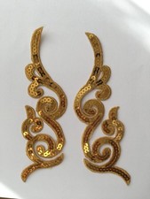 Pair of sequined applique