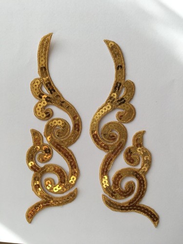 Pair sequined applique - sequined,