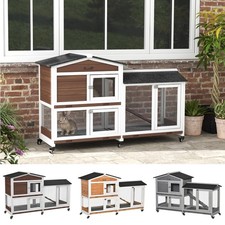 PawHut Rabbit Hutch Outdoor