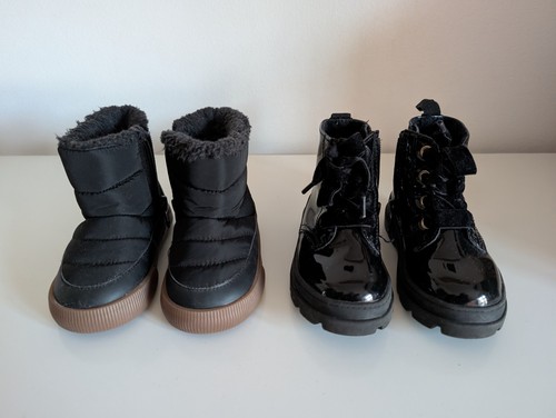 Pairs black girls boots - 2,
