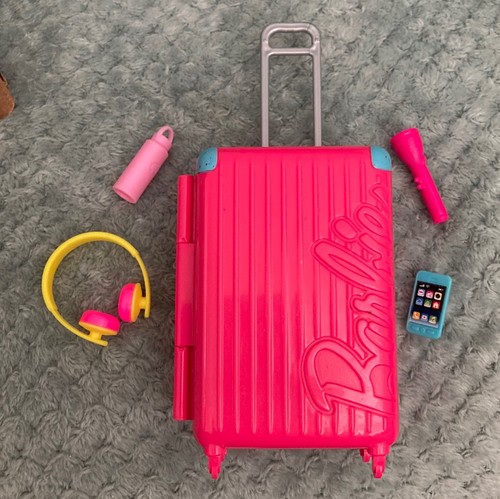 Barbie pink suitcase and - suitcase,