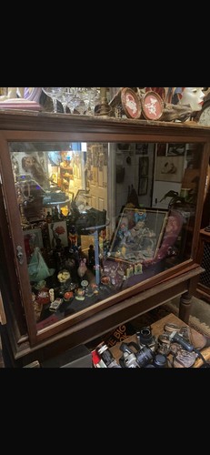 Antique glass museum display - glass,