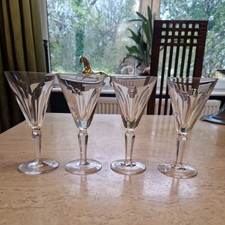 Waterford Crystal Sheila Pattern Set of 4 Claret Wine Glass Retired 13.5cm