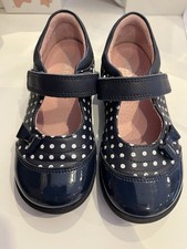 StartRite Blue Patent & Leather Shoes Size UK 8.5 EUR 26 F Fitting T-bar Shoe