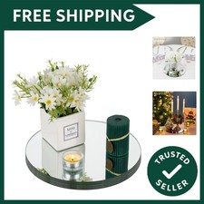 Round Mirrored Candle Plates