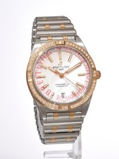 Breitling Chronomat 36 18K Gold MOP Dial Diamond Bezel Automatic Watch U10380