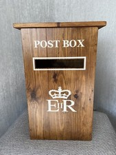 Wedding Post Box Royal Mail Rustic Wooden Hand Made Wood Lockable