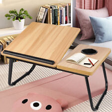 Folding Laptop Bed Table Sofa Breakfast Tray Portable Computer Lap Desk Stand UK
