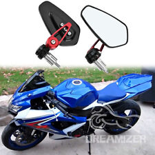 Motorcycle 7/8" Bar End Rearview Mirrors For Suzuki GSXR600 750 1000 K5 K6 SV650