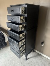 Black Highboy 7-Drawer