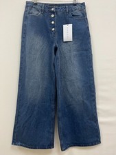 Pixie Girl mid blue button