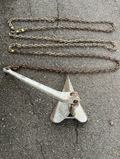 Anchor Plough Delta Style Chain 18feet Approx 20kg Total Galvanised Yacht Boat