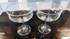 Pair vintage clear glass - pair,