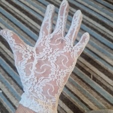 Lace gloves pair - gloves,