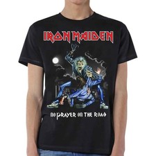 Iron Maiden T Shirt No Prayer On The Road Band Logo new Official Mens Black