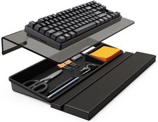 Tilted Keyboard Stand w/Wrist Rest & Storage Tray - Klearlook Angle Adjustable 