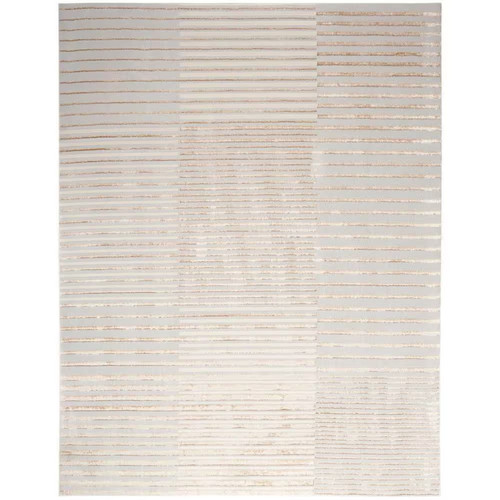 Brushstrokes beige silver - beige,