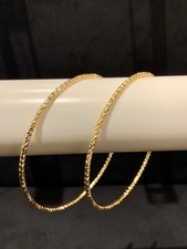 22K Carat Gold Filled Bangle/Bracelet Set Of 2 Weight 11 grams  Size 2.8 Ref:528