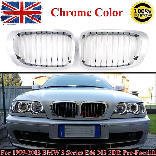 Pair chrome front kidney - pair,