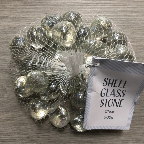 Clear decorative shell - clear, glass