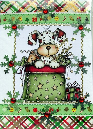 Xmas puppy dog hand - puppy,