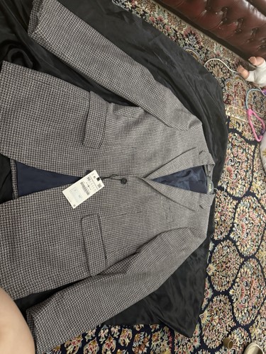 Zara men navy blend blazer - zara,