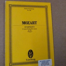 mini pocket score MOZART symphony D major K 504 Prague, Eulenburg 446
