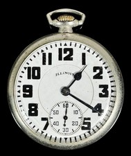 1929 Illinois Bunn Special Type III 60 Hour 21J, 6 Adj Pocket Watch, Running 16S