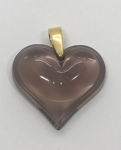 Large lalique glass heart - glass,