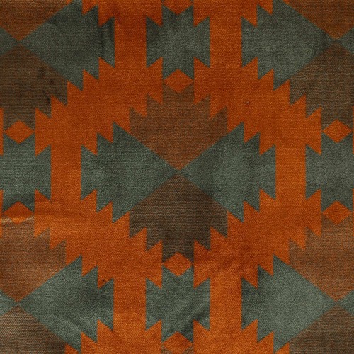 Velvet grey orange - orange, kilim
