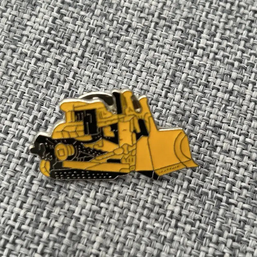 Bulldozer enamel pin badge - bulldozer,
