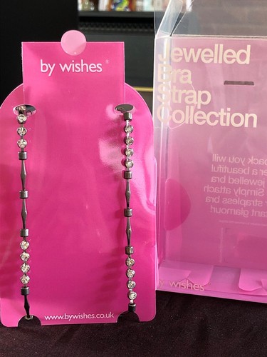 Jewelled bra strap pewter - jewelled,
