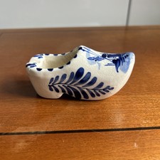 Vintage Blue White Delft Shoe