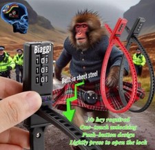 2x Helmet Lock Handlebar Lock