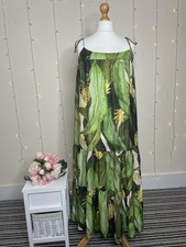 H&M Tropical Green Leaf Print