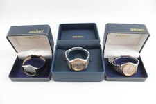 Mens Seiko Watches Boxed 8222-8020 Quartz WORKING x 3