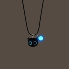 Gothic Black Cat Pendant