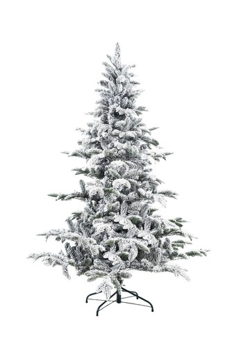 Snow covered christmas tree - snow,