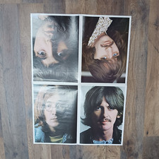 BEATLES WHITE ALBUM 4 COLOR PHOTOGRAPH PHOTO INSERTS JOHN PAUL GEORGE RINGO