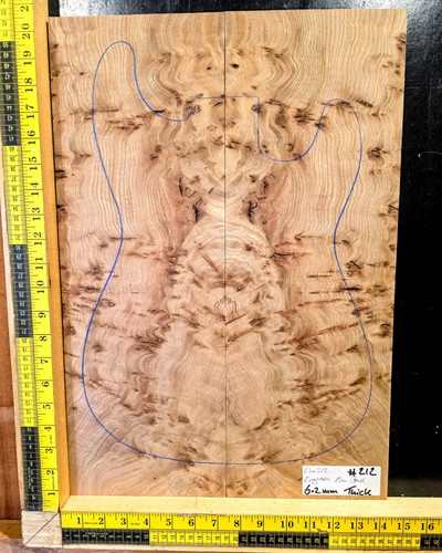 Elm burl guitar top set - top,