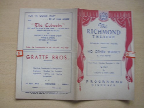 Programme richmond theatre - programme, no