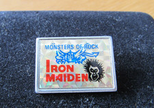 Monsters of Rock IRON MAIDEN Badge RARE 1988