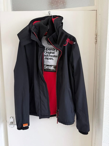 Superdry windcheater black red - superdry,