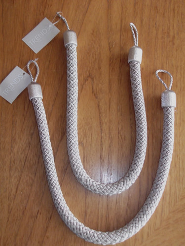 Pair braided rope curtain tie