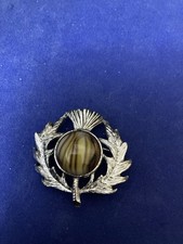 BRILLIANT VINTAGE SCOTTISH THISTLE BROOCH.  (196)