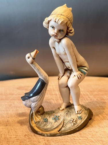 Vintage figurine child talking - vintage,
