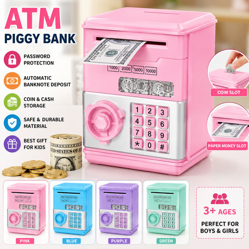Kids atm piggy bank - atm, password
